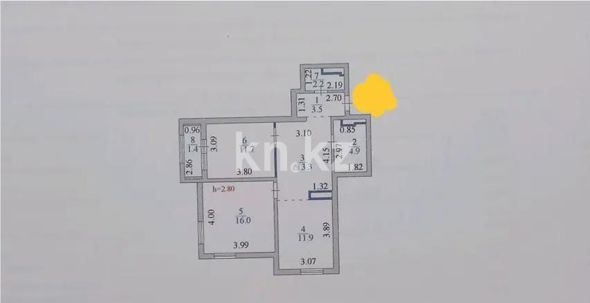 Продажа 3-комнатной квартиры, 65 м² в Астане