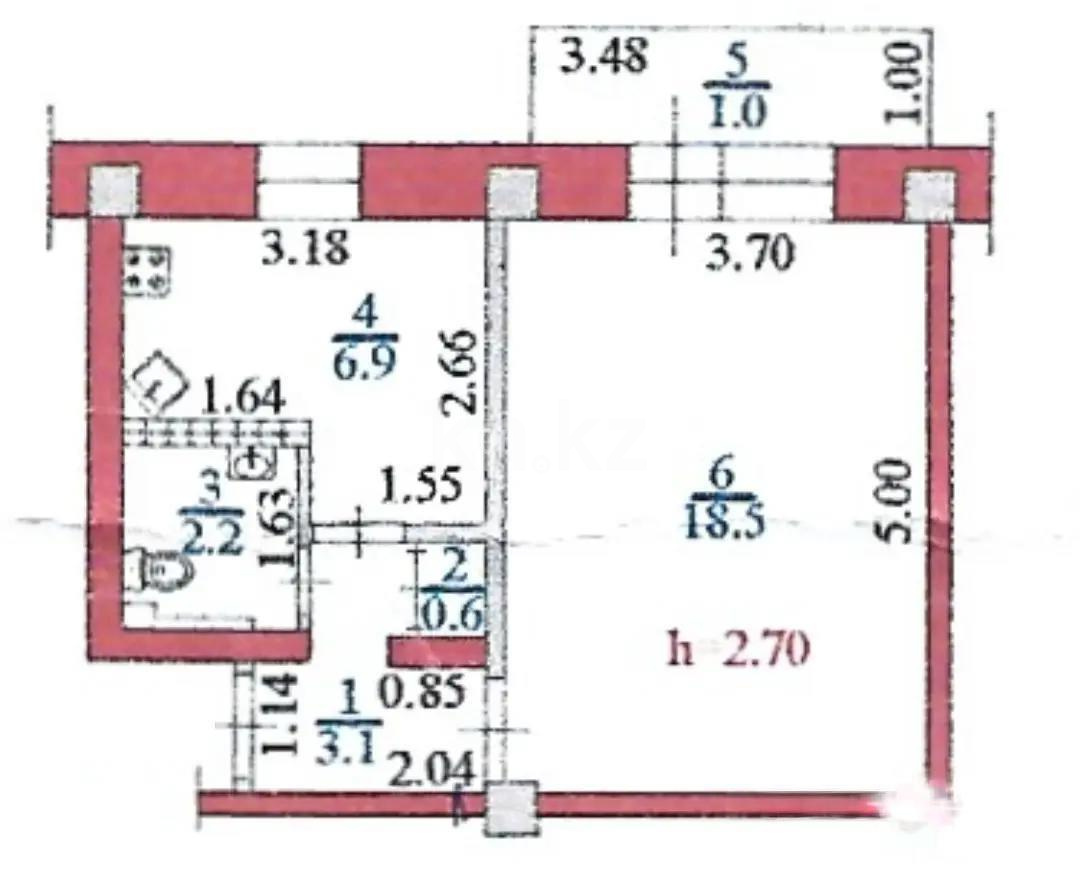 Продажа 1-комнатной квартиры, 32.3 м² в Алматы