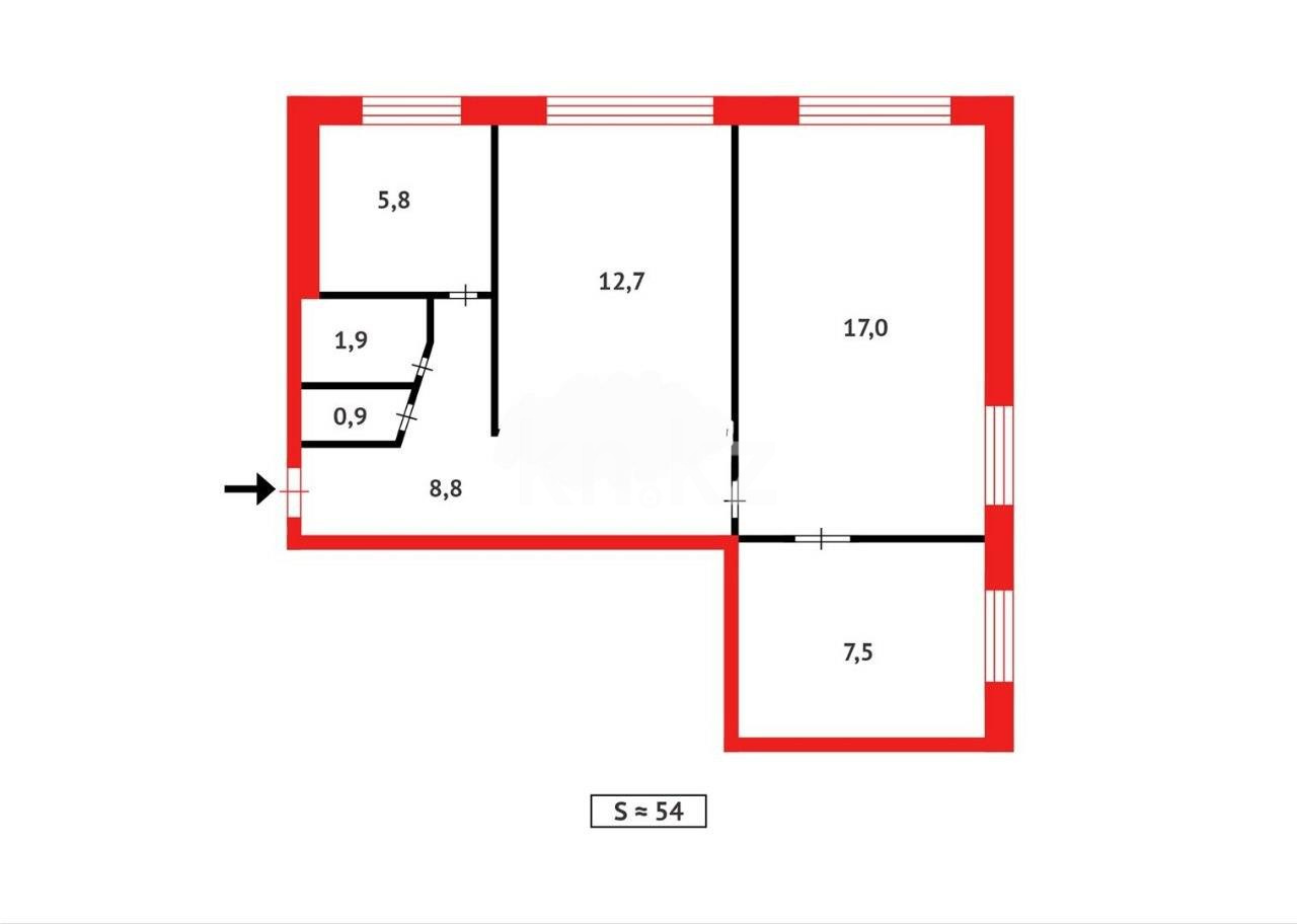 Продажа 3-комнатной квартиры, 54 м² в Темиртау - фото 13