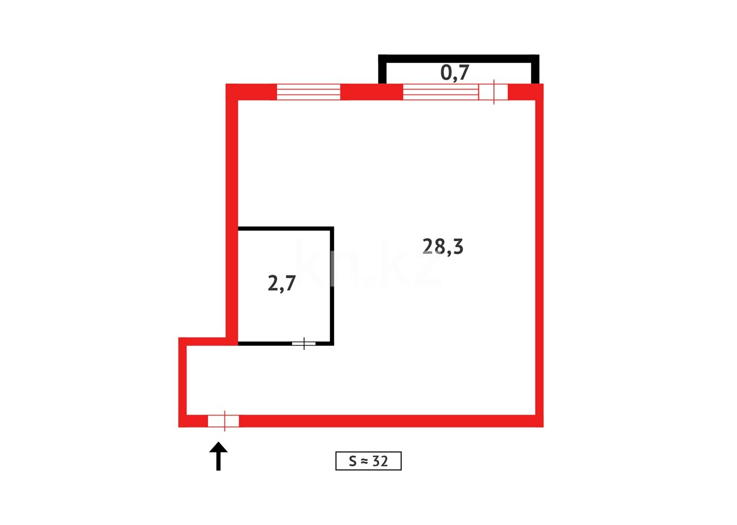 Продажа 1-комнатной квартиры, 33 м² в Караганде - фото 9