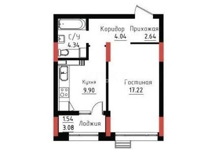 Продажа 1-комнатной квартиры, 39.68 м², пр. Улы Дала, дом  24/4 в Астане