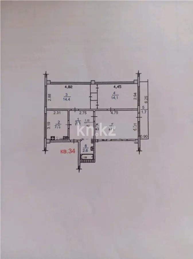 Продажа 3-комнатной квартиры, 66 м² в Алматы