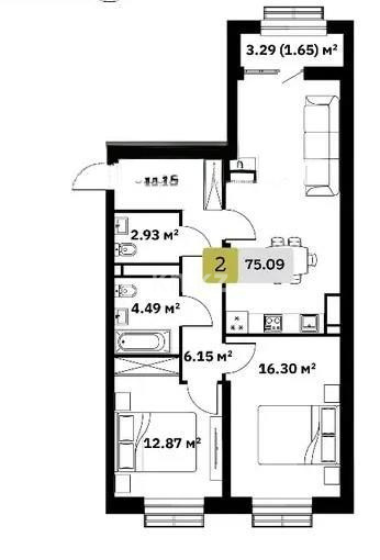 Продажа 3-комнатной квартиры, 75 м², ул. Туркестан, дом  115 в Алматы