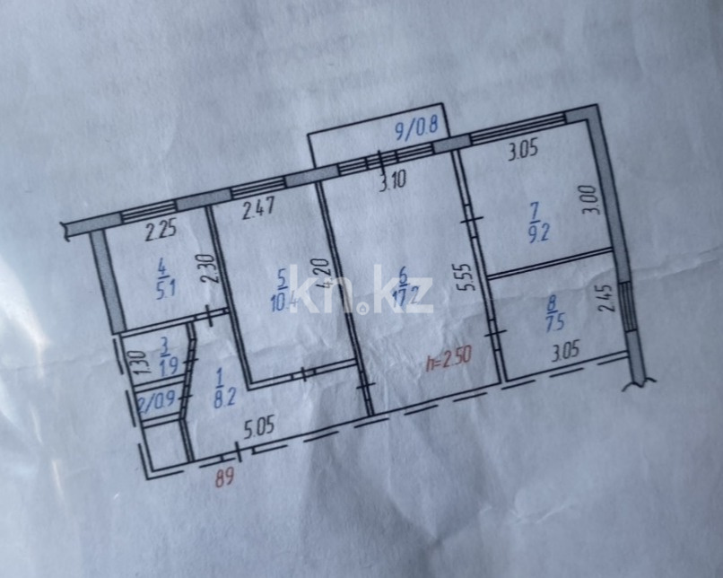 Продажа 4-комнатной квартиры, 61.2 м² в Темиртау