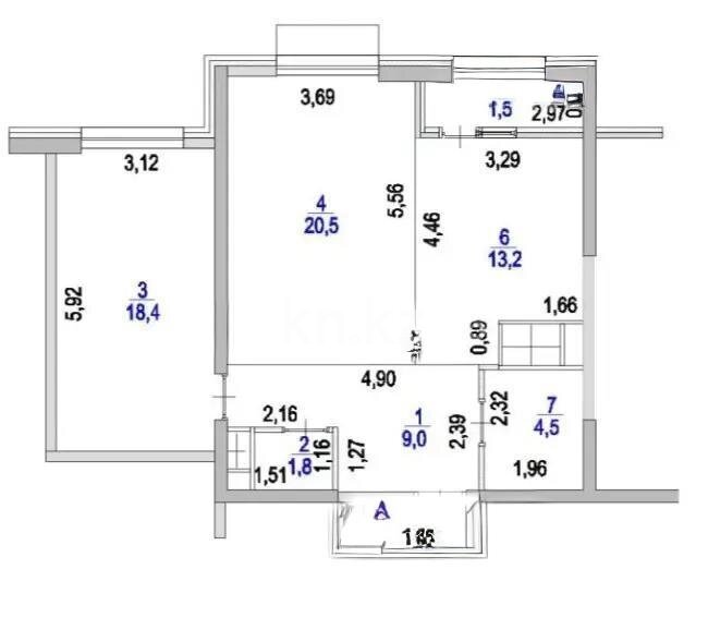 Продажа 2-комнатной квартиры, 69 м² в Алматы