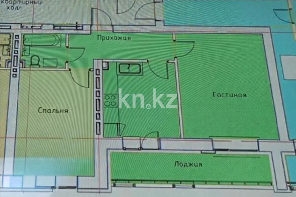 Продажа 2-комнатной квартиры, 57.63 м², ул. А-52, дом  2 в Астане