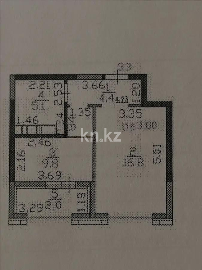 Продажа 1-комнатной квартиры, 38 м² в Астане