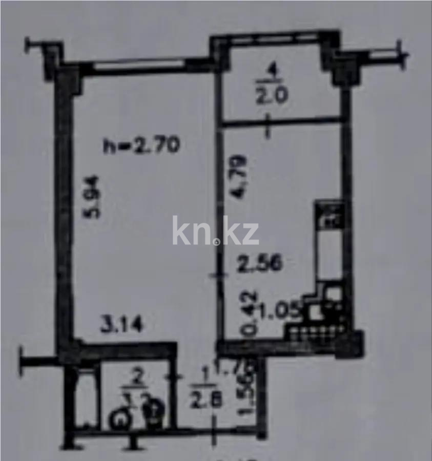 Продажа 1-комнатной квартиры, 39 м² в Алматы - фото 3