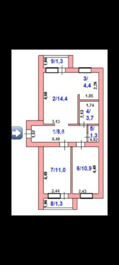 Продажа 3-комнатной квартиры, 57 м² в Акмолинской области - фото 2