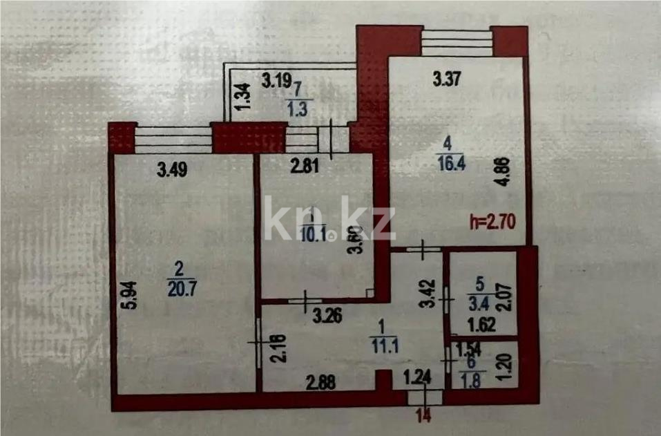 Продажа 2-комнатной квартиры, 65 м² в Астане - фото 7