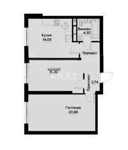 Продажа 2-комнатной квартиры, 62 м² в Алматы