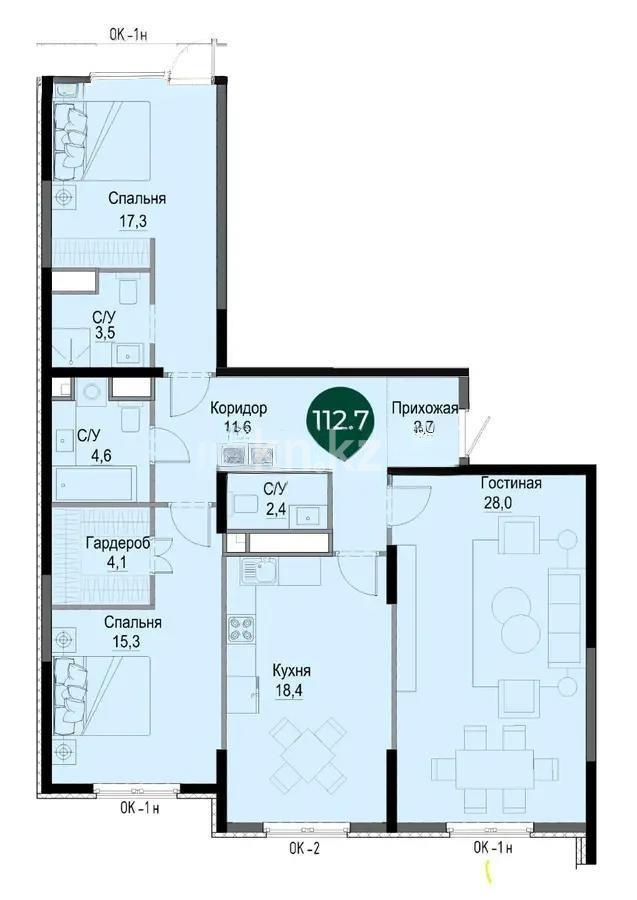 Продажа 3-комнатной квартиры, 110 м² в Алматы - фото 4