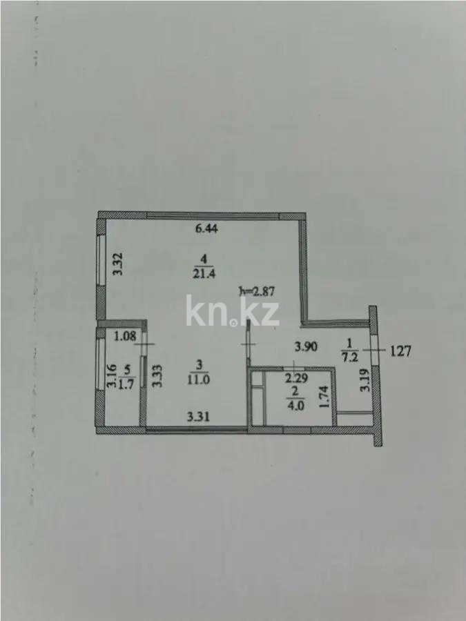 Продажа 1-комнатной квартиры, 45.3 м² в Астане - фото 2