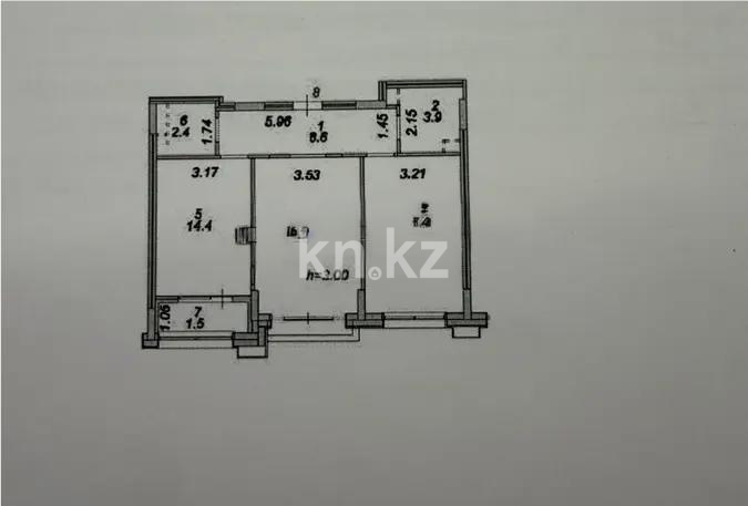 Продажа 2-комнатной квартиры, 65.7 м² в Астане
