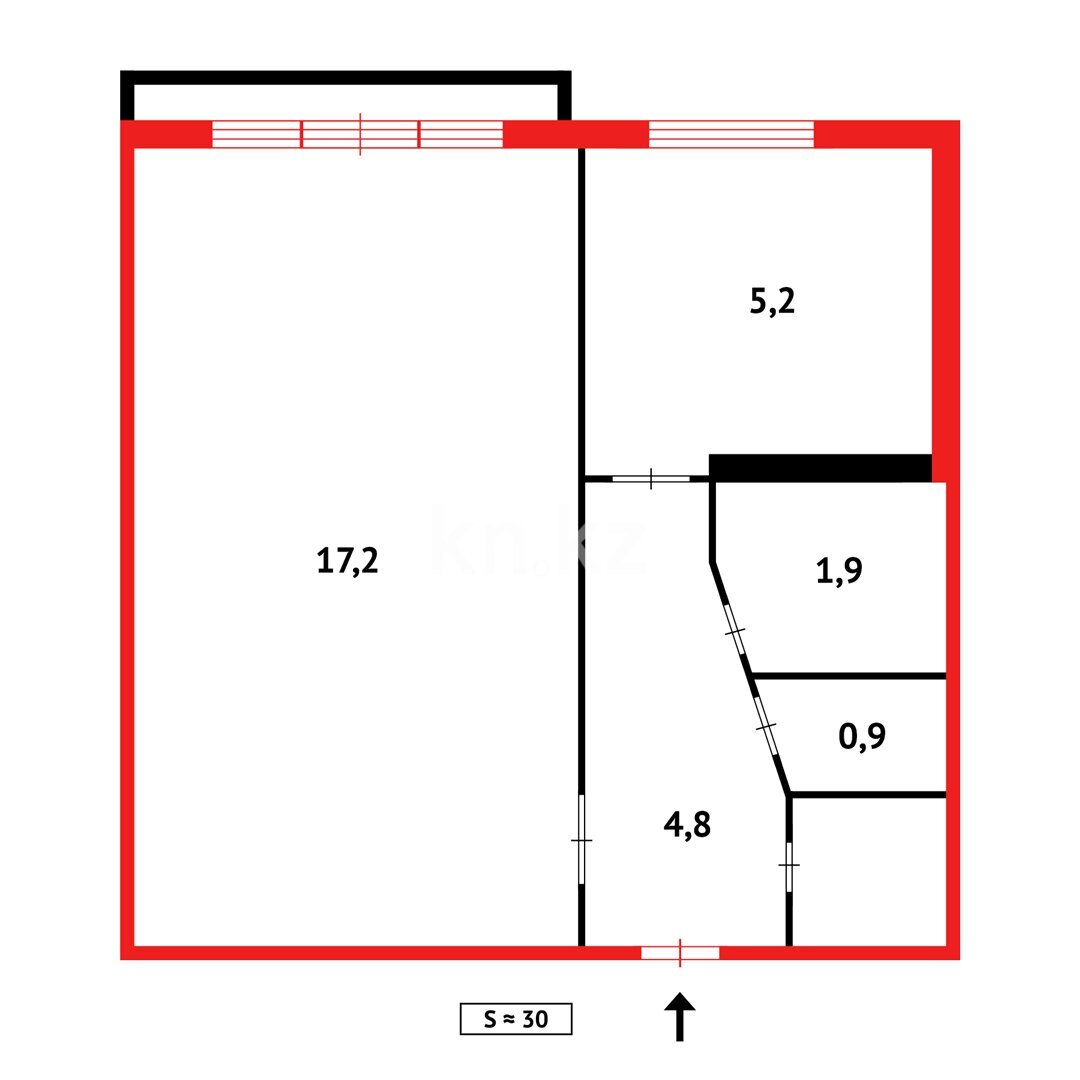Продажа 1-комнатной квартиры, 30 м² в Темиртау - фото 11