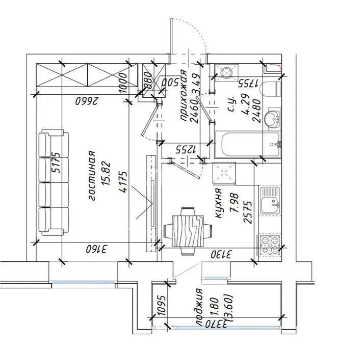 Продажа 1-комнатной квартиры, 35.18 м² в Астане - фото 7