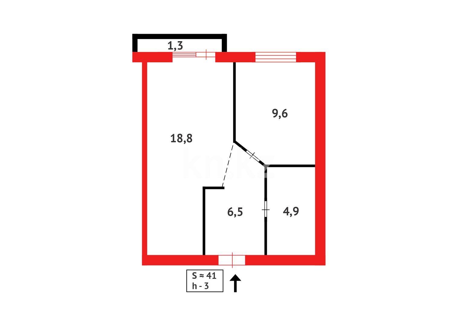 Продажа 1-комнатной квартиры, 41 м² в Караганде - фото 17