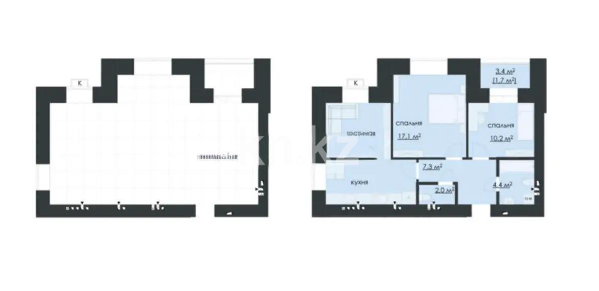 Продажа 3-комнатной квартиры, 67 м², ул. Карбышева, дом  4/3 в Караганде