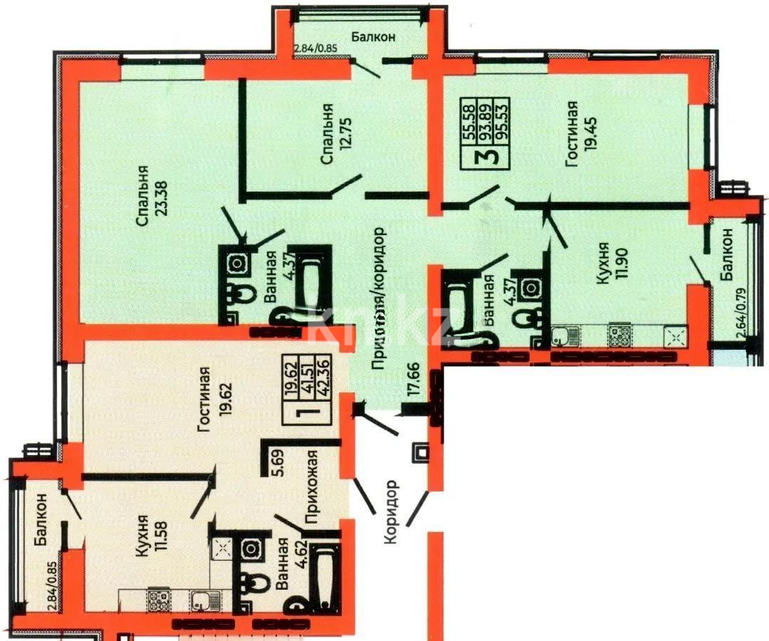 Продажа 4-комнатной квартиры, 138 м², ул. Серкебаева, дом  22 в Астане