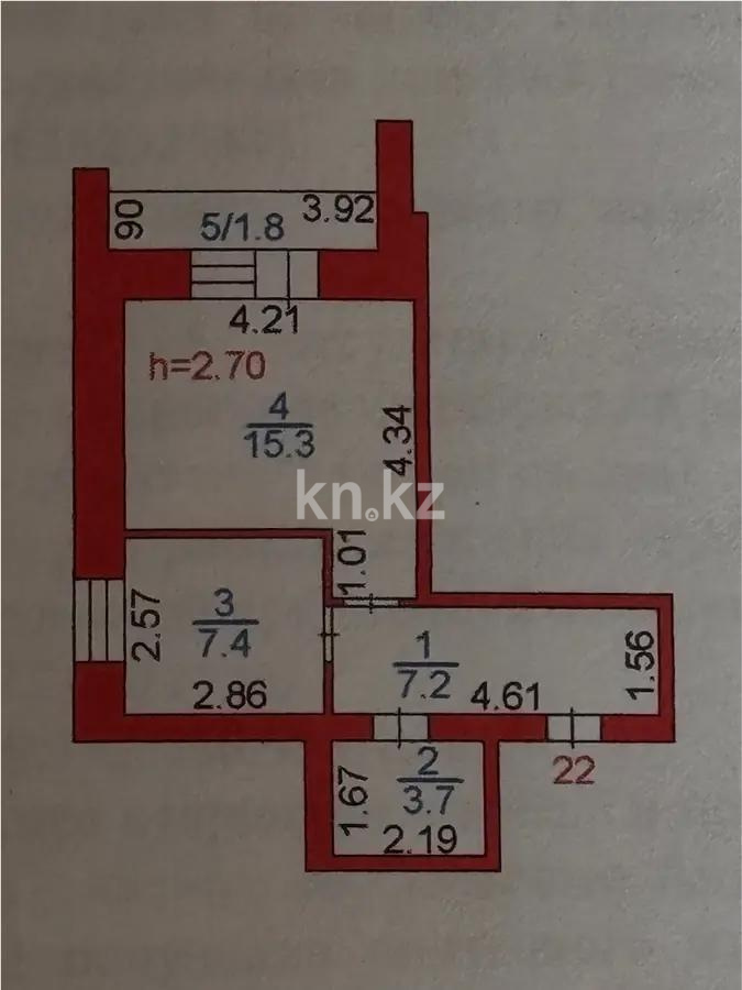 Продажа 1-комнатной квартиры, 35 м², ул. Коммунистическая, дом  19/4 в Караганде