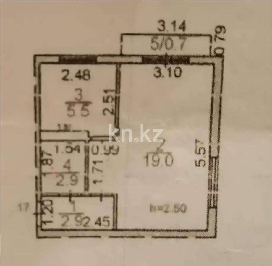 Продажа 1-комнатной квартиры, 31 м², пр. Н. Абдирова, дом  33 в Караганде - фото 4