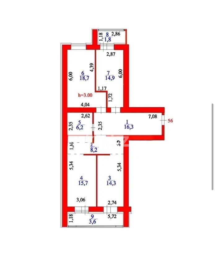 Продажа 3-комнатной квартиры, 99.7 м² в Астане
