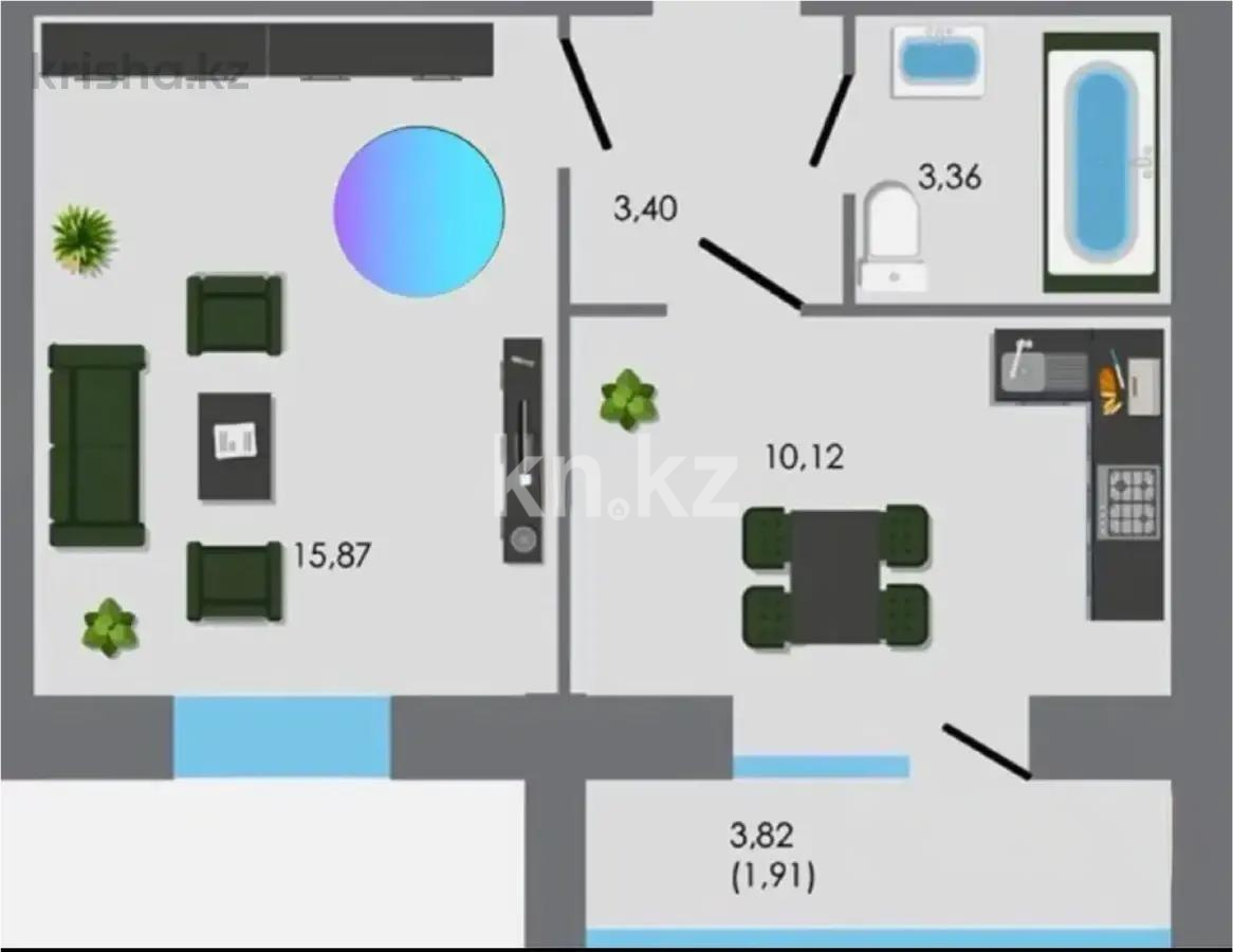 Продажа 1-комнатной квартиры, 38.9 м², ул. Е-1, дом  2 в Астане - фото 5