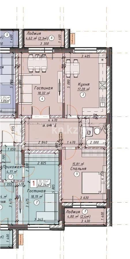 Продажа 2-комнатной квартиры, 71.96 м², ул. Айтматова, дом  57 стр в Астане - фото 6