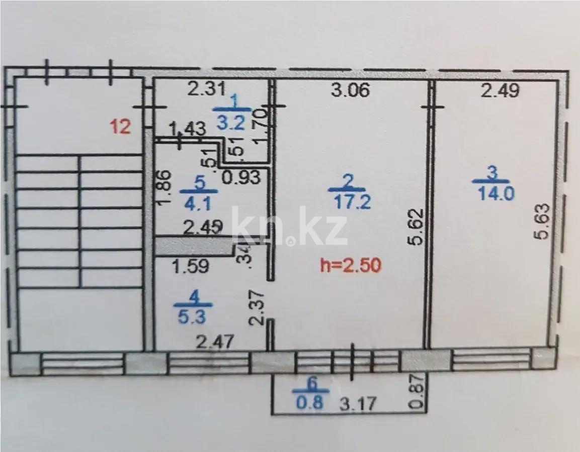 Продажа 2-комнатной квартиры, 44 м², ул. Гоголя, дом  53 в Караганде - фото 6