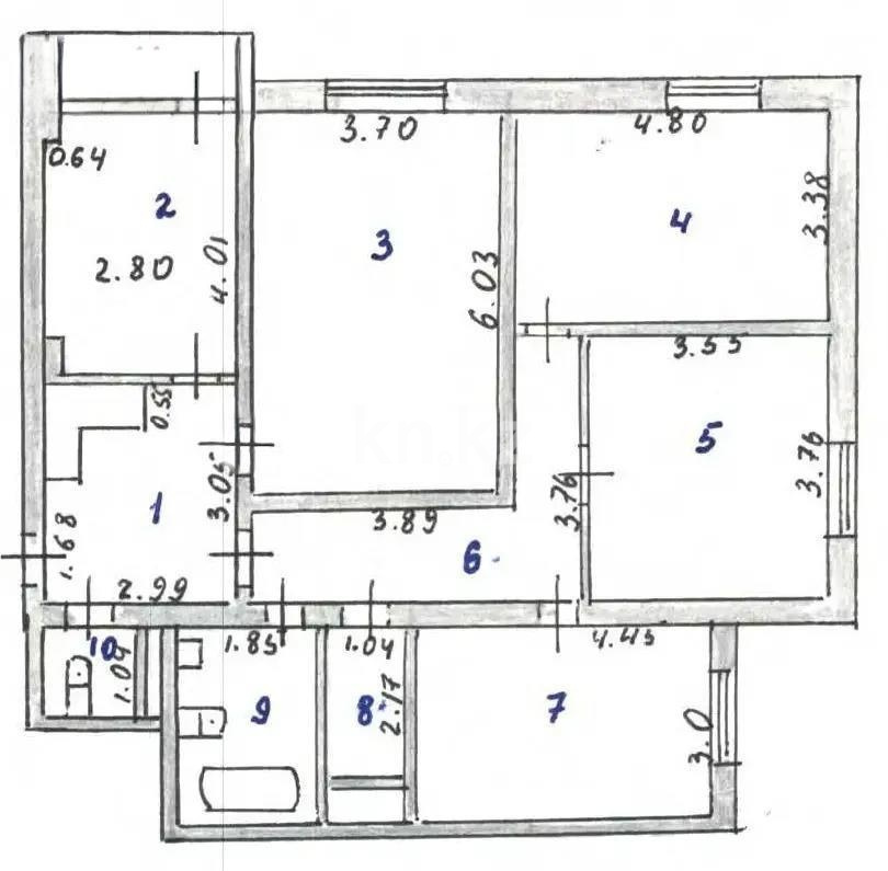 Продажа 4-комнатной квартиры, 102.9 м² в Астане - фото 5