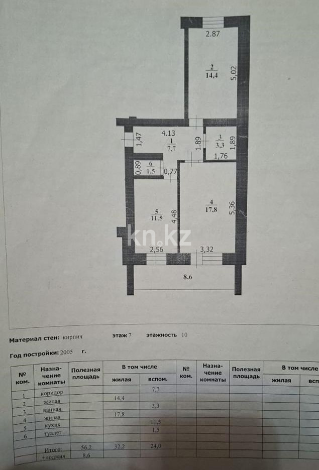 Продажа 2-комнатной квартиры, 62 м² в Уральске - фото 12