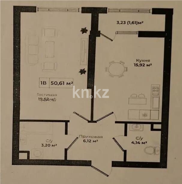 Продажа 2-комнатной квартиры, 51 м², пр. Абая, дом  118 в Алматы