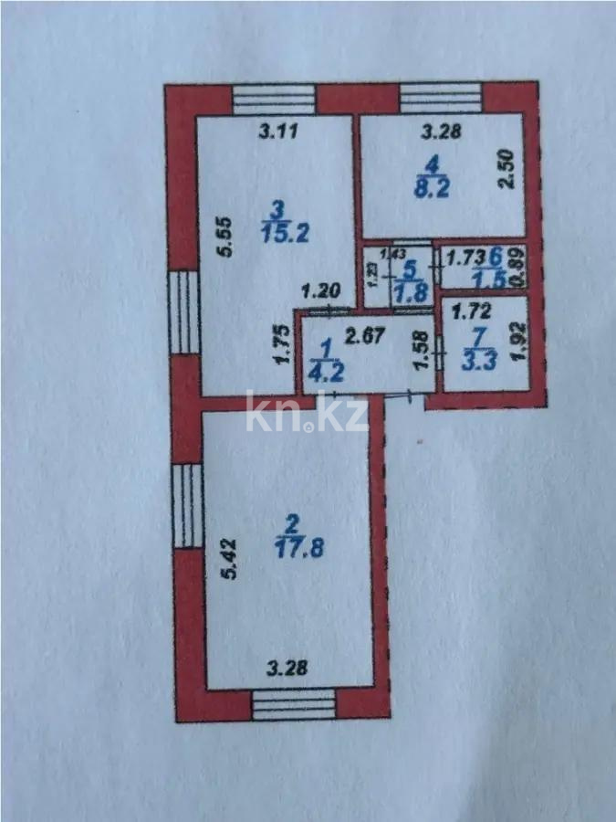 Продажа 2-комнатной квартиры, 52 м², пр. Бухар-жырау, дом  38 в Караганде