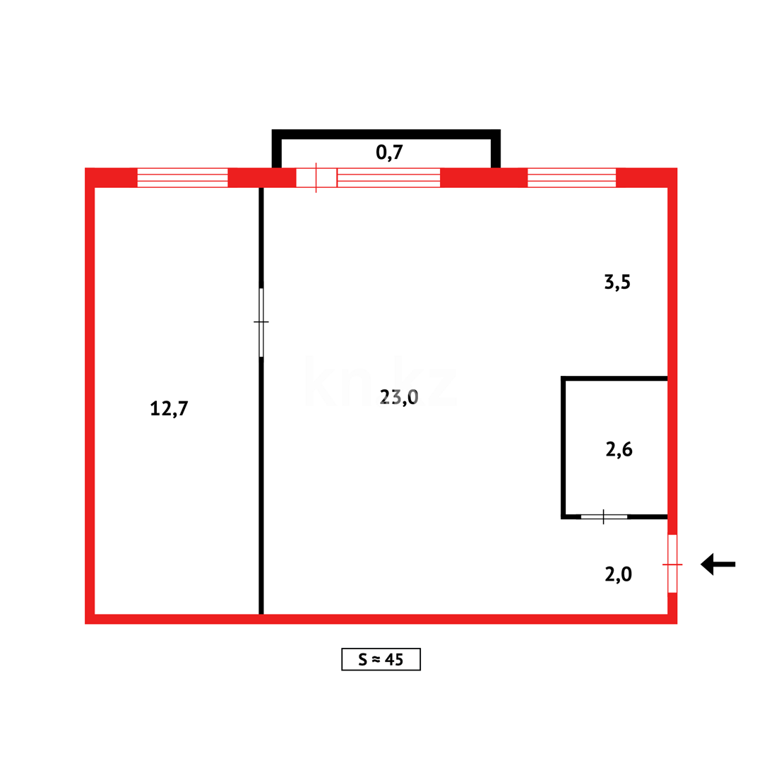Продажа 2-комнатной квартиры, 43 м², ул. Гоголя в Караганде - фото 13