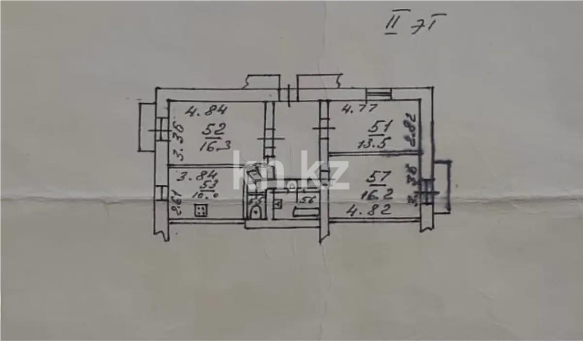 Продажа 3-комнатной квартиры, 73 м², ул. Толе би, дом  130а в Алматы