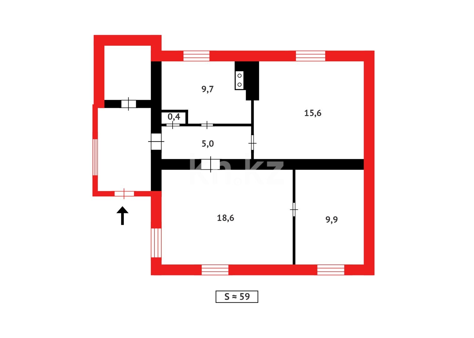Продажа 3-комнатного дома, 59.2 м² в Караганде - фото 22