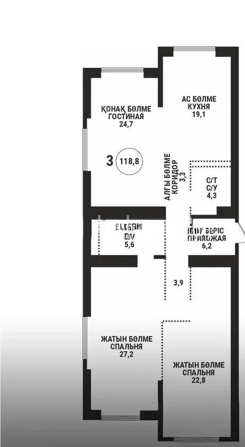 Продажа 3-комнатной квартиры, 120 м², пр. Аль-Фараби, дом  41/6 в Алматы - фото 2