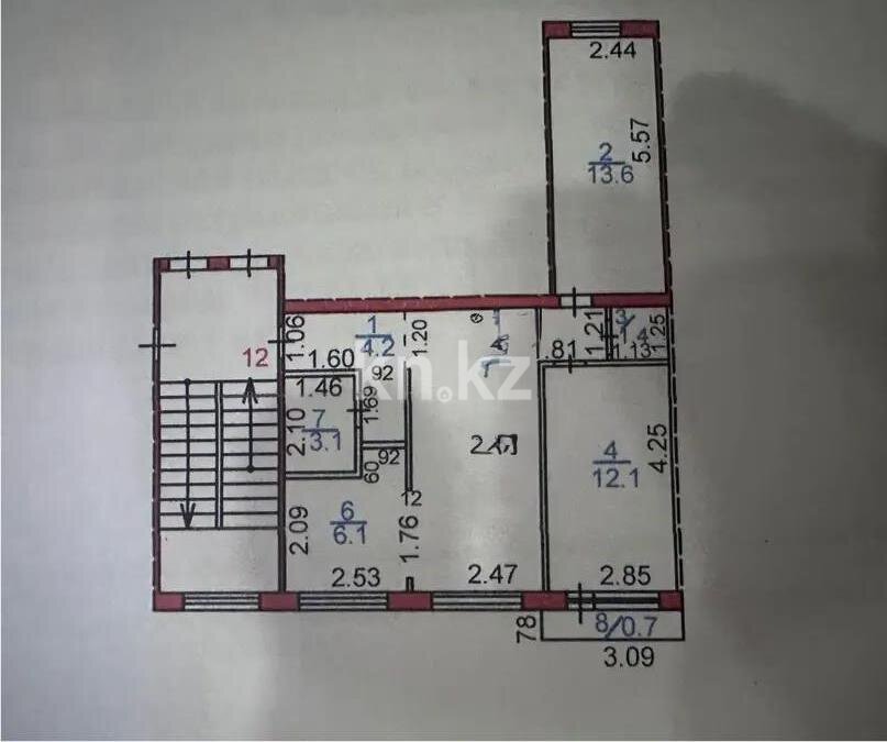 Продажа 3-комнатной квартиры, 56 м² в Караганде - фото 7
