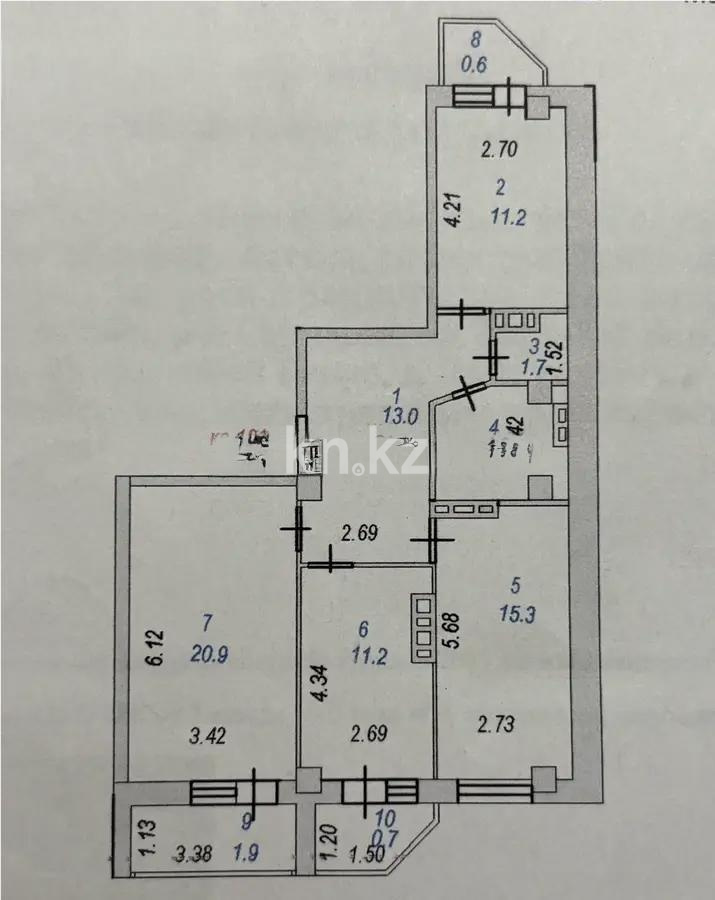 Продажа 3-комнатной квартиры, 81.3 м² в Астане - фото 6