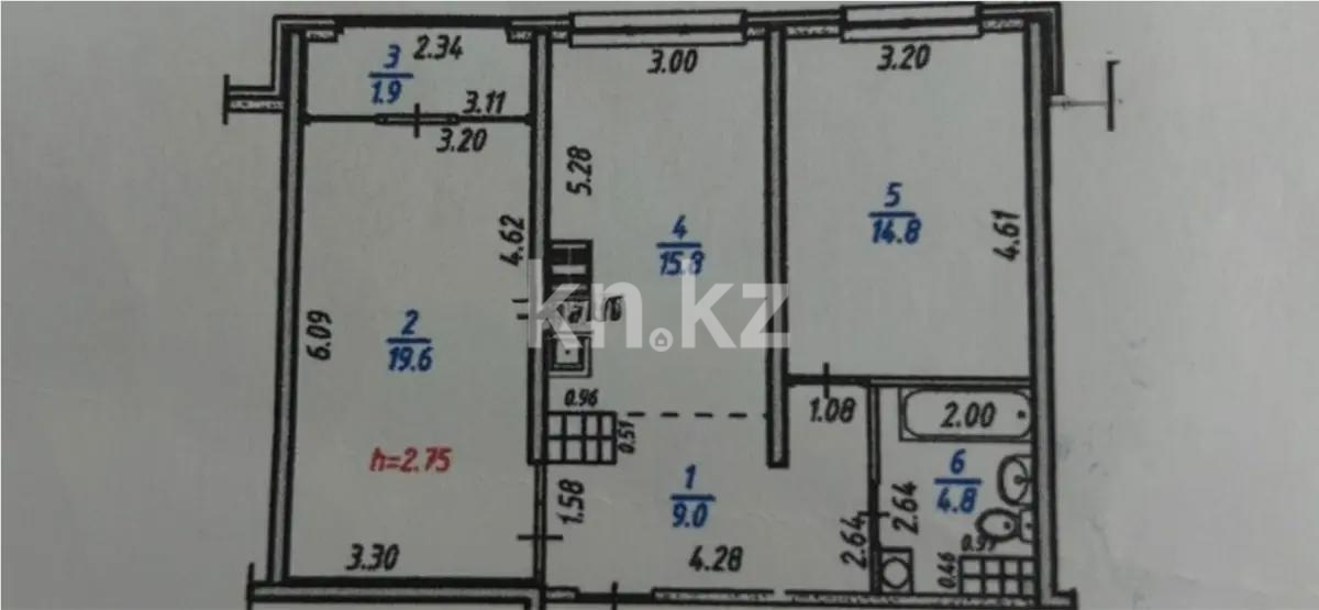 Продажа 2-комнатной квартиры, 67 м², мкр. Кайрат, дом  303/5 в Алматы - фото 2