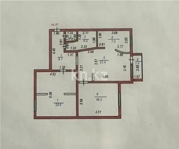 Продажа 3-комнатной квартиры, 86.4 м² в Астане - фото 8