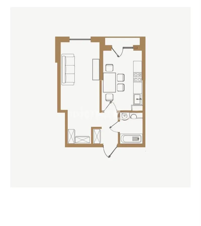 Продажа 1-комнатной квартиры, 38 м² в Алматы