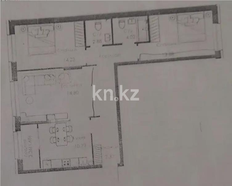 Продажа 3-комнатной квартиры, 79.9 м² в Алматы