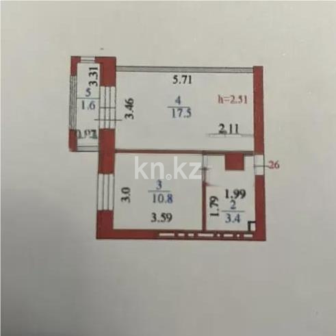 Продажа 1-комнатной квартиры, 37.5 м², ул. Айтматова, дом  41а в Астане - фото 4