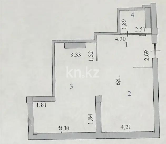 Продажа 1-комнатной квартиры, 56.3 м², ул. Достык, дом  5 в Астане