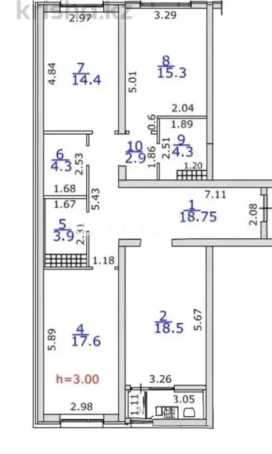 Продажа 3-комнатной квартиры, 101 м² в Алматы - фото 4