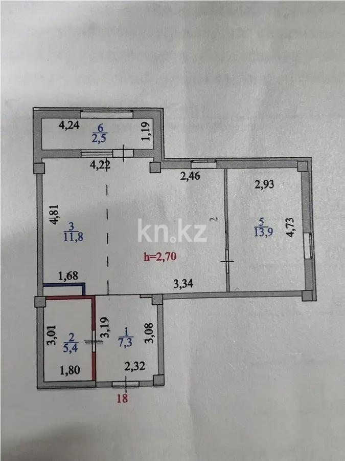 Продажа 2-комнатной квартиры, 63 м², ул. Маймекен, дом  4 в Астане