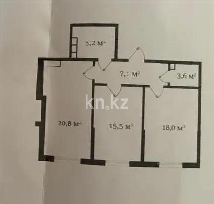 Продажа 3-комнатной квартиры, 70.2 м², пр. Рыскулова, дом  103/7 стр в Алматы