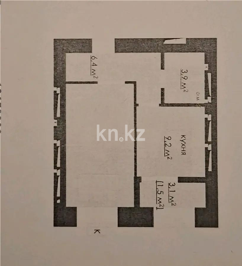 Продажа 1-комнатной квартиры, 39 м², 067 учетный квартал, дом  участок 502 в Караганде
