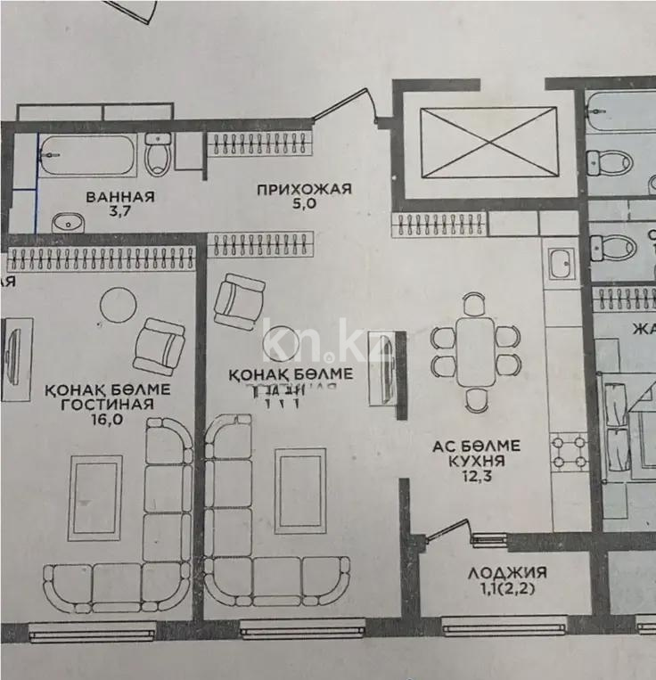 Продажа 1-комнатной квартиры, 38.2 м² в Алматы
